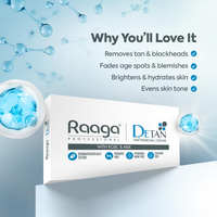 Raaga Professional DeTan Tan Removal Cream | Kojic & Milk | Reduces Tan, Dark Spots & Dullness | Dermatologically Tested, Peroxide & Sulphate Free - 72 g (12 g × 6)