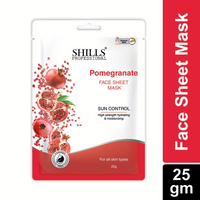 SHILLS PROFESSIONAL POMEGRANATE FACE SHEET MASK SUN CONTROL