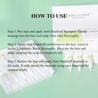 CABELO CHAVE PROFESSIONAL Anti-Dandruff Hair Ampoule | Scalp Clarify Concentrate | Reduces Dryness, Flakes & Dandruff | 8ml