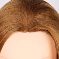 Hair Styling Mannequin Hair Dummy (Synthetic Hair, Premium (Brown) 32 inches