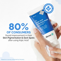 The Derma Co 1% Kojic Acid Face Wash | With Niacinamide & Alpha Arbutin | Reduces Dark Spots, Pigmentation & Blemishes | Cleanses & Brightens Skin | Non-Drying Formula | For All Skin Types | 100 ml