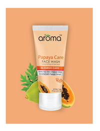 AROMA PAPAYA CARE FACE WASH | Anti Blemish | Hydrates Skin | Deep Cleansing | Enriched with Papaya extracts & Vitamin E | All Skin Types | 120gm