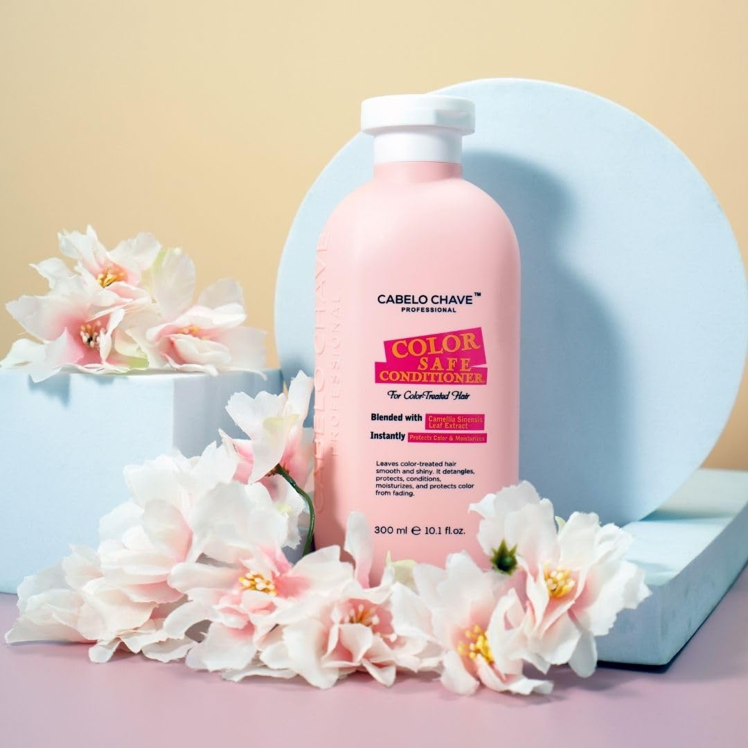 CABELO CHAVE PROFESSIONAL Color Safe Hair Conditioner | For Color-Treated & Chemically Treated Hair | With Camellia Sinensis Leaf Extract | Protects Color, Hydrates & Moisturizes | 300ml