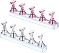 SHILLS PROFESSIONAL MAGNETIC NAIL STAND SILVER ( 5 PCS )