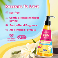 Plum BodyLovin' Lily Miss Sunshine Shower Gel | SLS Free Body Wash For Women | Long Lasting Fresh Fruity-Floral Fragrance | Aloe-Infused Nourishing Body Cleanser For Soft & Smooth Skin | 240ml