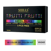 SHILLS PROFESSIONAL TRUTTI FRUTTI GEL POLISH 60 COLOURS ( 5 PCS FREE )-VAGAD