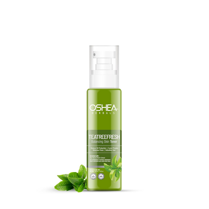 OSHEA  Herbals Teatree Fresh Skin Toner for Men & Women | Normal to Oily Skin Type | Controls Oil, Removes Dark Spots & Hydrates for Healthy Glowing Skin - 120ml