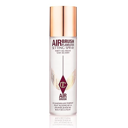 Charlotte Tilbury Airbrush Flawless Setting Spray - Ultra-Fine Hydrating Mist to Prime & Set Face Makeup For Up to 16Hr - Soothes, Blurs Pores & Calms Skin 100ML