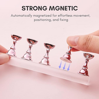 SHILLS PROFESSIONAL MAGNETIC NAIL STAND SILVER ( 5 PCS )