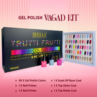 SHILLS PROFESSIONAL TRUTTI FRUTTI GEL POLISH 60 COLOURS ( 5 PCS FREE )-VAGAD