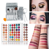 Beauty Glazed Gorgeous Me Eyeshadow Palette Matte Professional 63 Colors Eyeshadow Cosmetic Matte Eyeshadow Cream +Makeup Brushes Set and Powder Blender Sponge, Multicolor