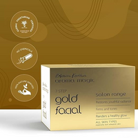Aroma Magic 7 step Gold Facial Kit - Big Pack | Firms, Tones & Renders a healthy glowing skin | with Marigold & Rose Extracts | All Skin type | 5 Single Use kit set | Pack of 1