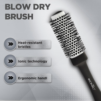 Ikonic Professional Blow Dry Hair Brush with Ionic Techonology for Frizz-Free Styling, Curling, Volumizing & Waves for Women & Men, All Hair Types,...