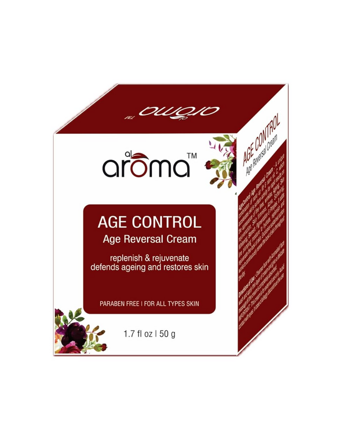 aroma Leafs Age Control Age Reversal Cream, Anti Ageing Effect, Rejuvenates the Look of Your Skin, All Skin Types, 50GM