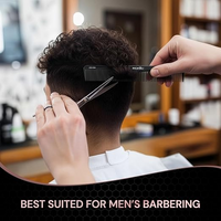IKONIC CARBON COMB - CC-004 BLACK with Ionic Coating for Static free Styling, evenly spread out teeth and a straight top hold for easy switches between thin and thick sections of hair