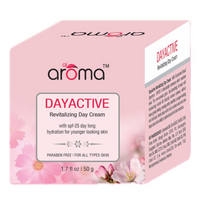 AROMA Day Active Revitalizing Day Cream With SPF 25 | Lightweight and Non-Greasy | Reduces Dark Spots & Protects Ageing | Nourishes and Moisturizes Skin | 50GM