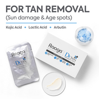 Raaga Professional DeTan Tan Removal Cream | Kojic & Milk | Reduces Tan, Dark Spots & Dullness | Dermatologically Tested, Peroxide & Sulphate Free - 72 g (12 g × 6)