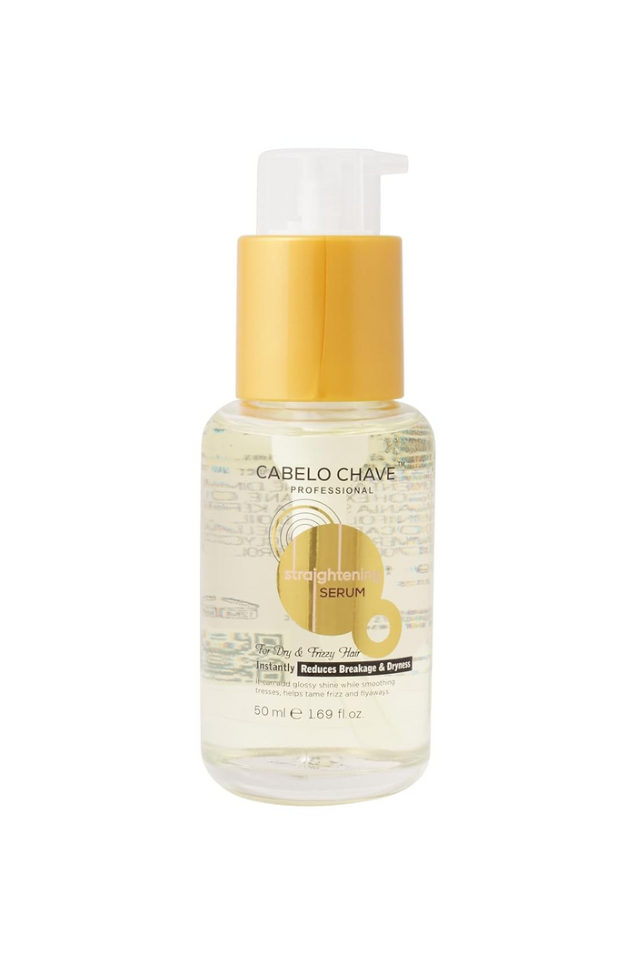 CABELO CHAVE PROFESSIONAL Hair Straightening Serum – 50ml | Smooth, Shiny & Frizz-Free Hair | Reduce Breakage & Dryness