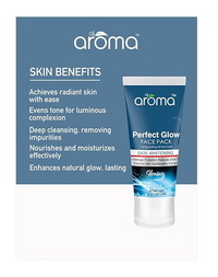 AROMA LEAFS PERFECT GLOW FACE PACK SKIN WHITENING 120G
