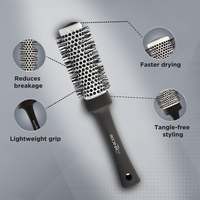 Ikonic Professional Blow Dry Hair Brush with Ionic Techonology for Frizz-Free Styling, Curling, Volumizing & Waves for Women & Men, All Hair Types,...