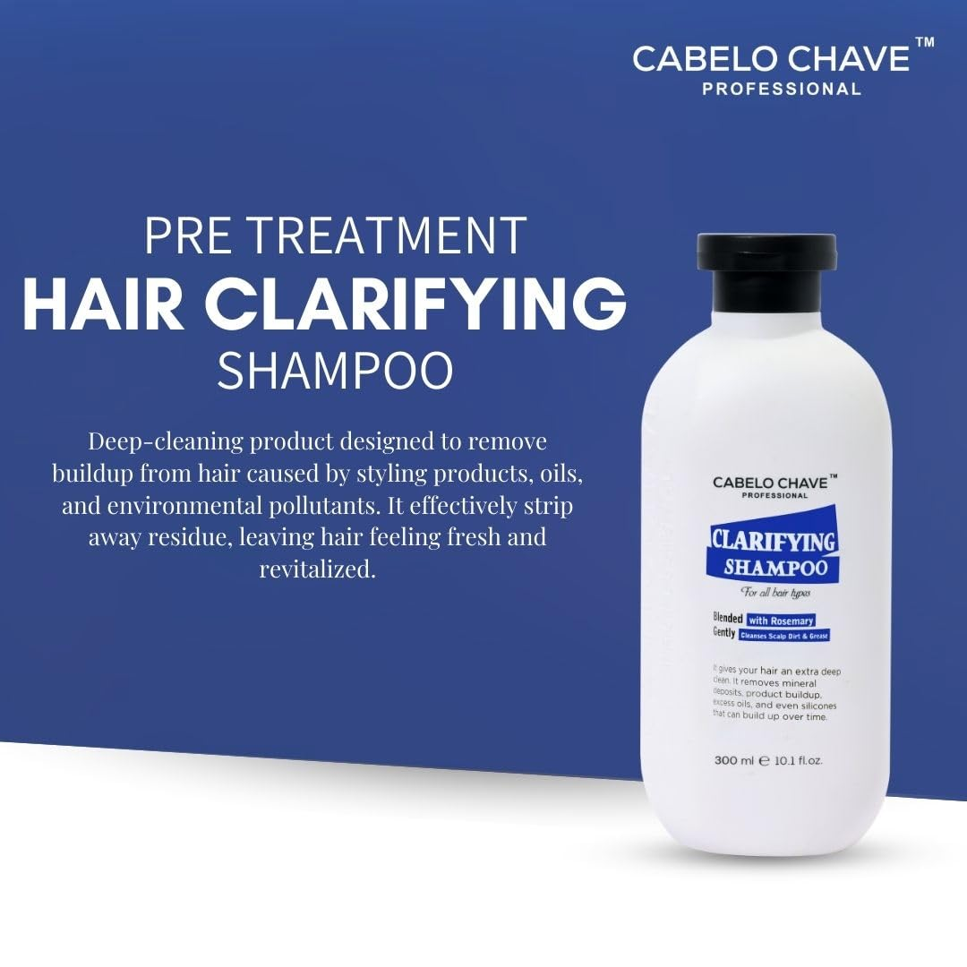 CABELO CHAVE PROFESSIONAL Clarifying Shampoo | With Rosemary Extract | Gently Cleanses Scalp, Removes Dirt, Oil & Product Build-Up | 300ml