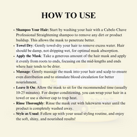 CABELO CHAVE PROFESSIONAL Straightening Hair Mask – 250ml | Smooth, Frizz-Free & Hydrated Hair | Reduce Breakage