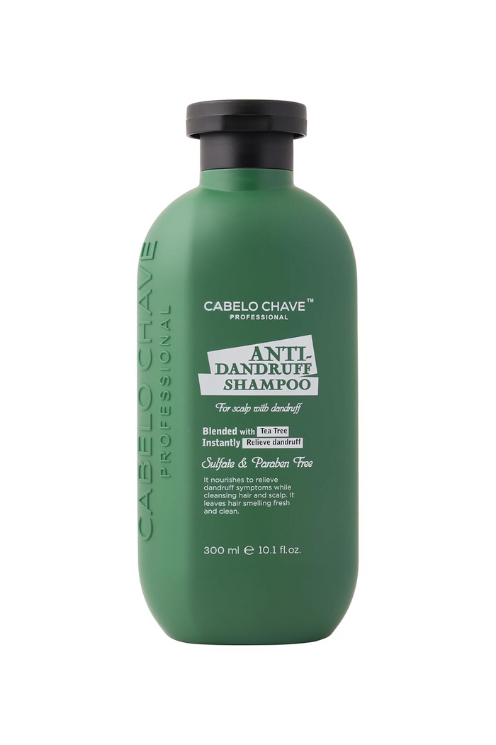 CABELO CHAVE PROFESSIONAL Anti-Dandruff Hair Shampoo | Tea Tree Infused | Controls Flakes, Itchy & Dry Scalp | Anti-Dandruff Treatment for Men & Women | 300ml