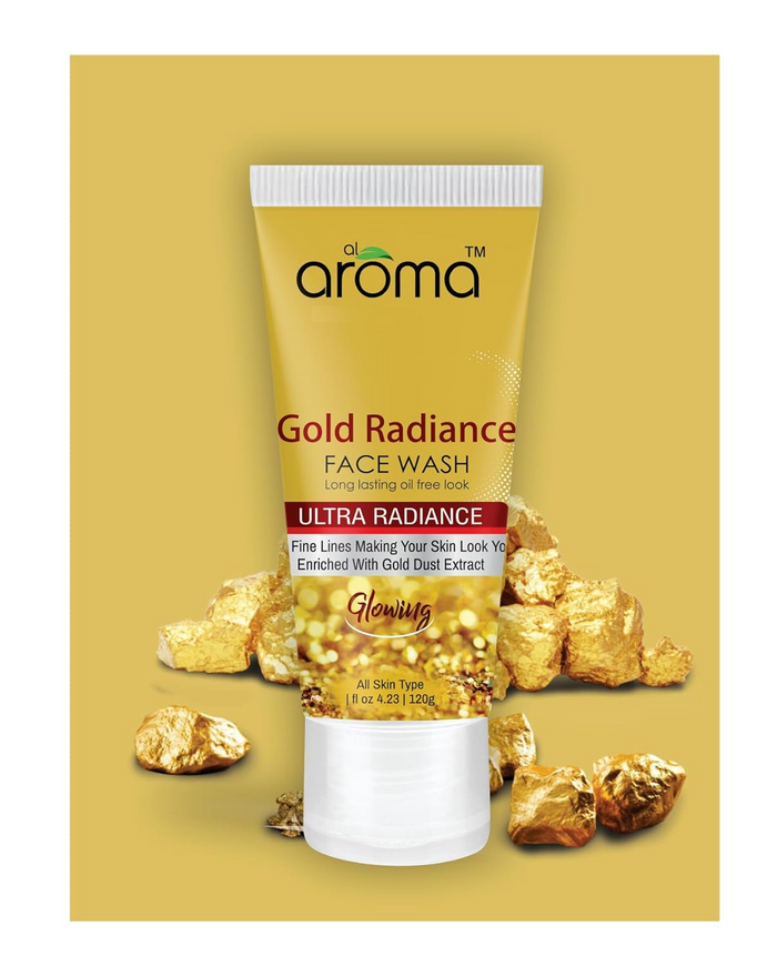 AROMA LEAFS GOLD RADIANCE FACE WASH ULTRA RADIANCE GLOWING 120G