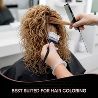 IKONIC CARBON COMB - CC-010 BLACK with Ionic Coating for Static free Styling, comes with an extended tapered steel handle that doubles as a Hair Picker, narrow teeth is ideal for Thin hair type