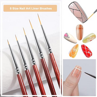 SHILLS PROFESSIONAL WOODEN BRUSH LINER 5PCS SET
