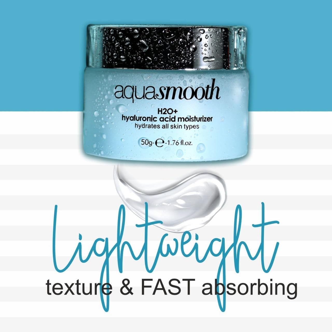 JUST GOLD AQUA SMOOTH H2O+ HYALURONIC ACID MOISTURIZER 50G