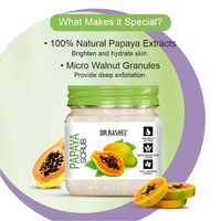 DR.RASHEL Papaya Scrub For Face & Body (380 ML) | All Skin |Cleanser For Deep Exfoliation | Dead Skin Remover| Tan Removal | Blackhead Remover