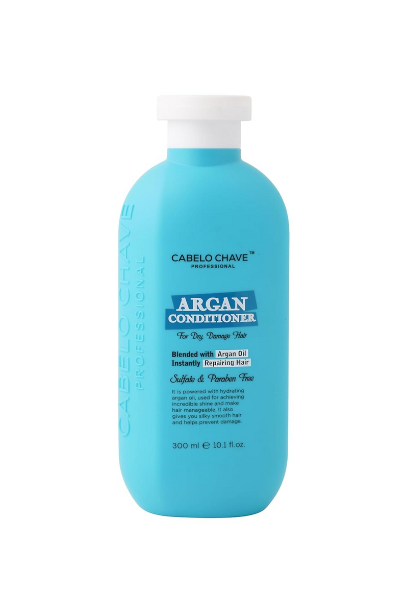 CABELO CHAVE PROFESSIONAL Argan Hair Conditioner | Argan Oil for Silky Smooth Hair | Repairs Dry & Damaged Hair | Hydrating, Sulfate & Paraben Free | For Men & Women | 300ml