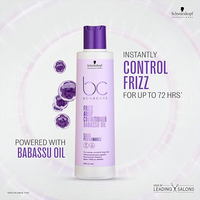 Schwarzkopf Professional Bonacure Frizz Away Conditioner for Men & Women | Anti-Frizz & Smoothing Formula with Babassu Oil | Deep Nourishment for Silky, Manageable Hair (200 ML)