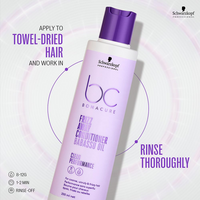 Schwarzkopf Professional Bonacure Frizz Away Conditioner for Men & Women | Anti-Frizz & Smoothing Formula with Babassu Oil | Deep Nourishment for Silky, Manageable Hair (200 ML)