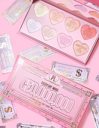 Beautyenzo Everyday Mood CEO Highlighter Palette | 8 Pink & Peach Shimmer Shades | Luminous Face & Body Glow Kit | Buildable, Weightless Formula with Empowering Heart-Shaped Pans | Cruelty-Free Makeup