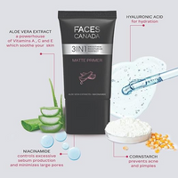 FACES CANADA 3 IN 1 SMOOTHEN MOISTURIZE PERFECT MATTE PRIMER