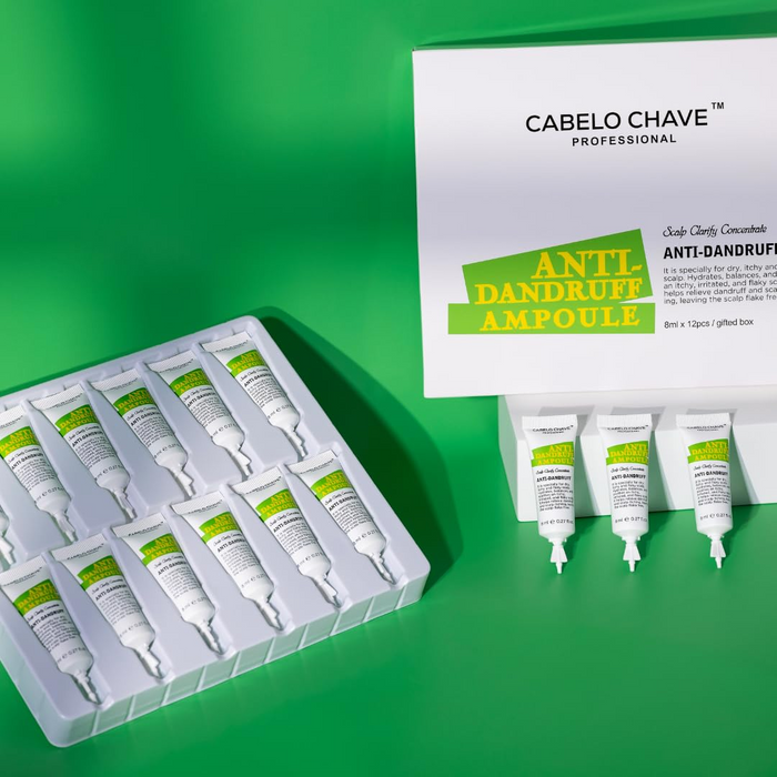 CABELO CHAVE PROFESSIONAL Anti-Dandruff Hair Ampoule | Scalp Clarify Concentrate | Reduces Dryness, Flakes & Dandruff | 8ml