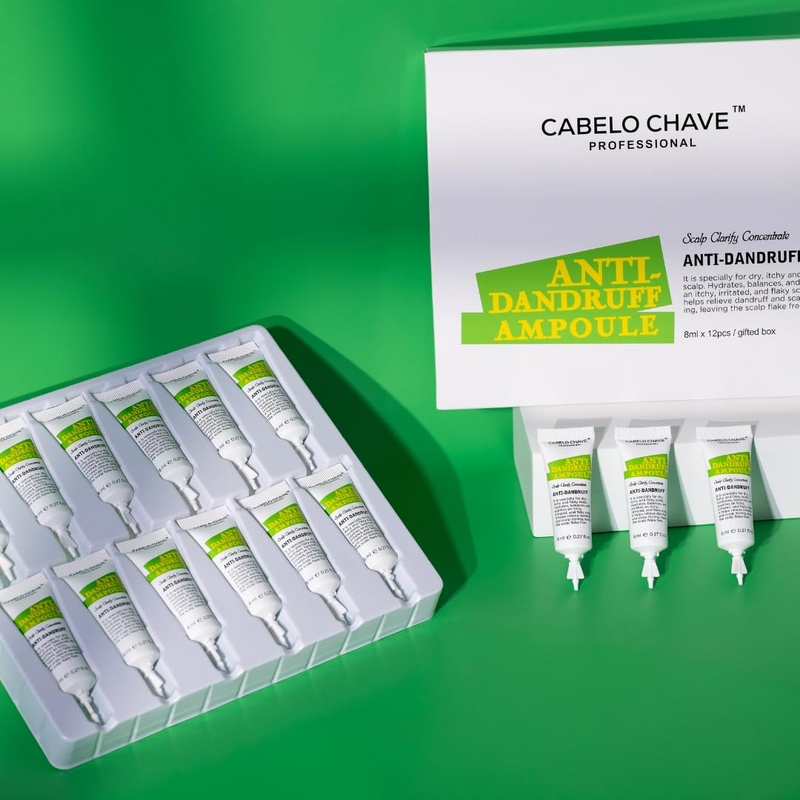 CABELO CHAVE PROFESSIONAL Anti-Dandruff Hair Ampoule | Scalp Clarify Concentrate | Reduces Dryness, Flakes & Dandruff | 8ml