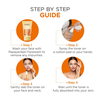Oshea Herbals Papayaclean Anti Blemish Toner for Women & Men | Controls Sebum for Softer, Refined Skin | Reduces Blemishes | Enriched with Daisy Flower Extracts | Normal to Oily Skin - 120ml