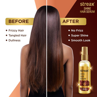 Streax Hair Serum , Hair serum for Dry & Frizzy Hair,for Women & Men, for Curly Hair, Wavy Hair, Straight Hair, Silk & Shine Vitalised with Walnut Oil 45ML