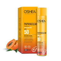 Oshea Herbals Papayaclean Sunscreen Gel SPF 50 PA+++ for Women & Men | Hydrates & Protects from Sun & Pollution | Reduces Dark Spots & Premature Aging | Enriched with Niacinamide | All Skin Type 50ml