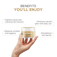 Oshea Herbals Almondfine Anti Ageing Face Cream For All Skin Types | Reduces Fine Lines & Wrinkles | Enriched with Sweet Almond Oil & Vitamin E - 50 g