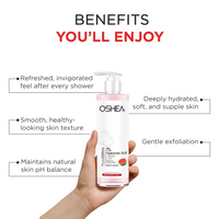 Oshea PhytoDERMA 1% Hyaluronic Acid with Pentavitin & PGA Watermelon Extract Bodywash Shower Gel (250ml) | Deep Hydration, Exfoliates & Smoothens Dry Skin | Suits All Type of Skin | For Women & Men