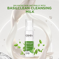 OSHEA  Herbals Basilclean Cleansing Milk for Normal to Oily Skin Type | Removes Excess Oil with Super Hydration & Deep Cleansing | Enriched with Aloevera & Basil Extracts 120 ml