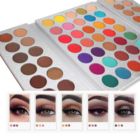 Beauty Glazed Gorgeous Me Eyeshadow Palette Matte Professional 63 Colors Eyeshadow Cosmetic Matte Eyeshadow Cream +Makeup Brushes Set and Powder Blender Sponge, Multicolor