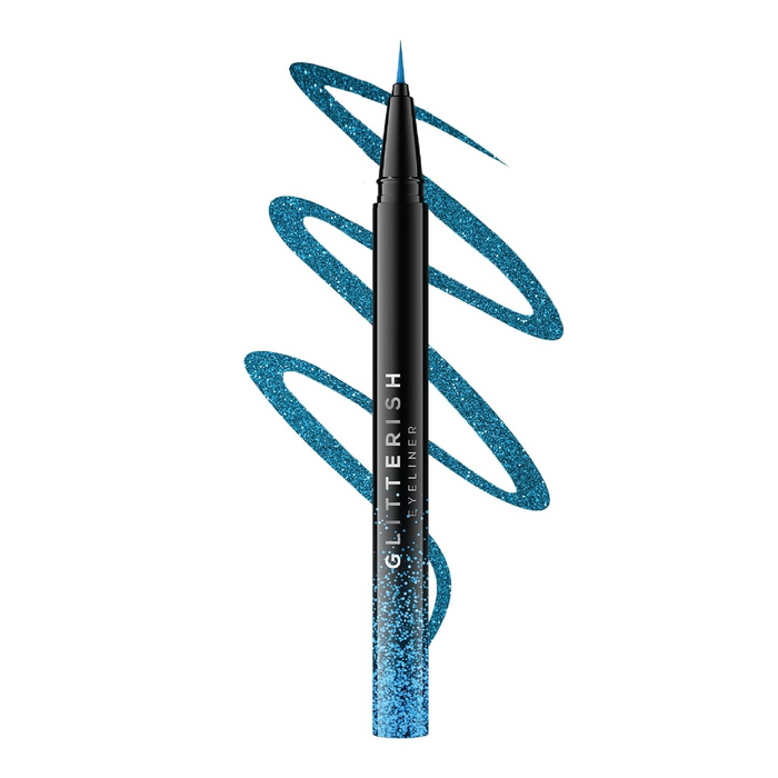 RENEE Pencil Glitterish Eyeliner - Blue, Metallic Pay-Off, Multi-Dimensional Shine | Waterproof, Smudge-Resistant, Shimmery Finish