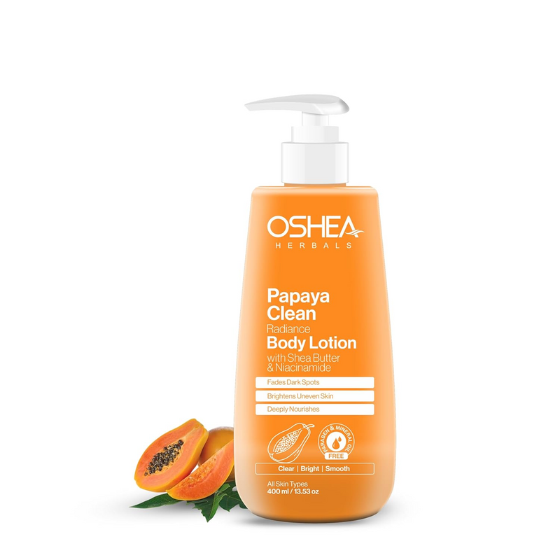 OSHEA Herbals Papayaclean Radiance Body Lotion for Women & Men | Deeply Nourishes & Brightens Skin Tone | Reduces Dark Spots & Dullness | Enriched with Shea Butter | All Skin Types 400ml