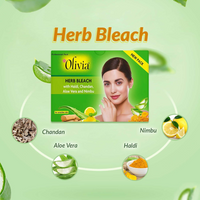 Olivia Herb Bleach for Sensitive Skin 270g | With Haldi, Chandan, Aloe Vera & Lemon | Removes Tan & Fades Facial Hair | Enhances Skin Tone | Soothes & Hydrates | For Men & Women