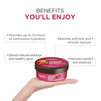 Oshea Herbals Strawberry Hydrating & Softening Body Butter for Women & Men | Daily Moisturization with Natural Radiance & Glow | Reduce Dull & Dry Skin | Enriched with Shea Butter & Vitamin E 200g